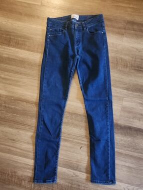 Sézane Women’s Dark Wash High Rise Skinny Jeans Stretch Denim